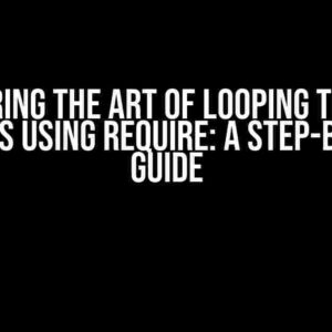 Mastering the Art of Looping Through Classes using Require: A Step-by-Step Guide